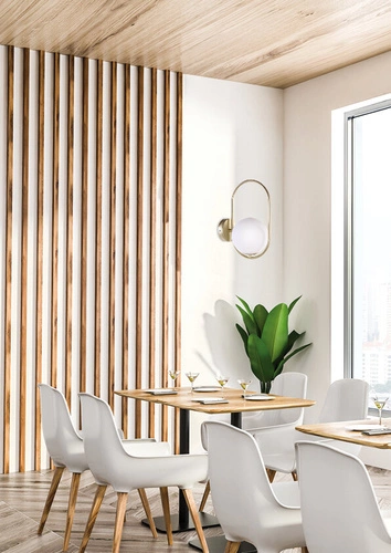 Nástěnné svítidlo Cordel moderní zlaté skleněné do obýváku a ložnice 32 cm