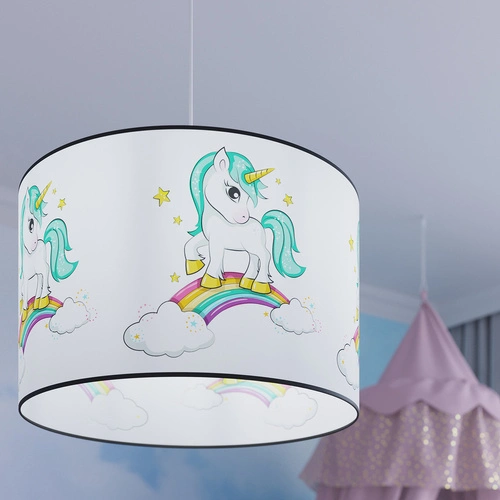 Závěsné svítidlo UNICORN 30 moderní do dětského pokoje s motivem jednorožce 30 cm