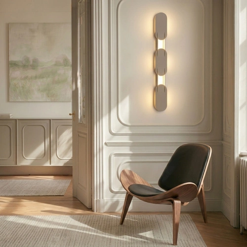 Závěsné LED svítidlo CHAIN 91 béžové moderní nad ostrůvek