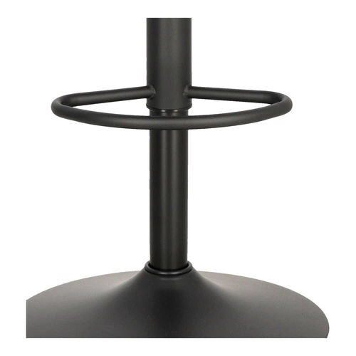 Barová židle Aland černá moderní s opěrkou otočná výškově nastavitelná do kuchyně a k ostrůvku Intesi