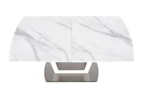 Rozkládací stůl Blani bílý mramor moderní glamour do jídelny a obýváku 160-200x90 cm
