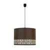 Arabesca závěsná lampa černá 33x33x24 1x60W E27 stínítko hnědé