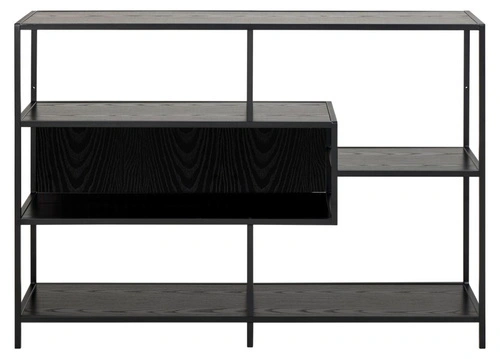 Kovová loftová knihovna Seaford V Actona 114 cm černá