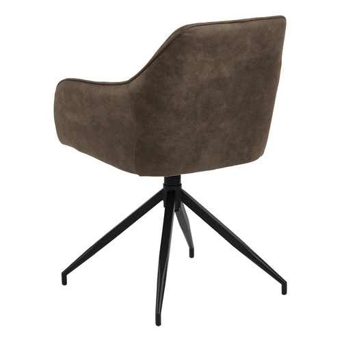 Otočená čalouněná židle Brenda Actona s područkami do obýváku hnědá moderní