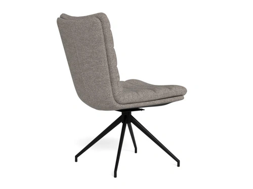 Actona Grafton šedá čalouněná otočná jídelní židle