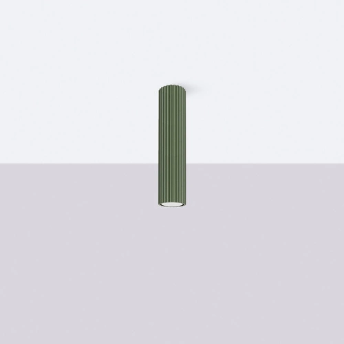 Stropní svítidlo KARBON 30 olivově zelené minimalistické do obýváku a ložnice SOLLUX