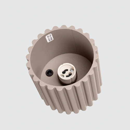 Stropní svítidlo AURA 1 moderní béžové kulaté do obýváku a kuchyně hliník