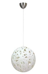 Závěsná lampa Frida bílá moderní koule do obýváku a ložnice 40 cm CANDELLUX