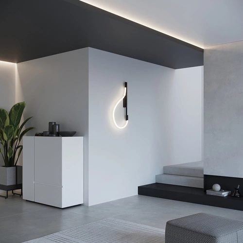 Nástěnné svítidlo GALAKSE černé LED nastavitelné moderní do obýváku a ložnice Thoro