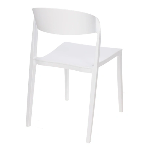 Židle Ribbon Intesi bílá moderní plastová do jídelny a kuchyně