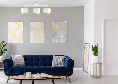 Stropní svítidlo Azuro bílá 3bodová nastavitelná do obýváku a kuchyně moderní