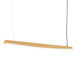 Moderní závěsné LED svítidlo JORUN 150 zlaté s nastavitelnou výškou do obýváku a nad stůl