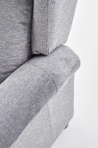 Rozkládací křeslo do obýváku Nagu Intesi sametové glamour světle šedé relaxační