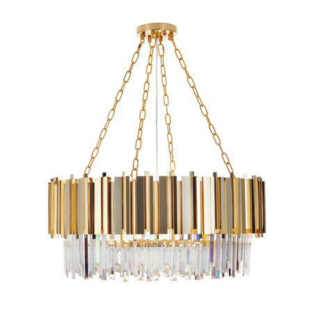 Zlatá závěsná lampa REA 80 cm