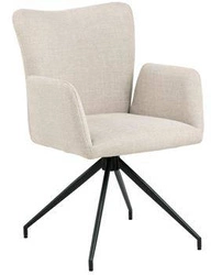 Jídelní židle Laura Actona čalouněná béžová otočná s područkami moderní