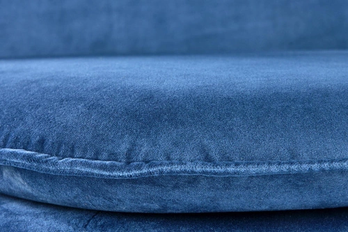 Čalouněná jídelní židle z modrého sametu Cecile Intesi moderní glamour s opěrkou