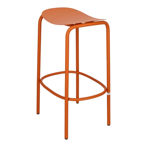 Kovová barová stolička Trick 65 cm oranžová moderní do kuchyně a k ostrůvku bez opěradla