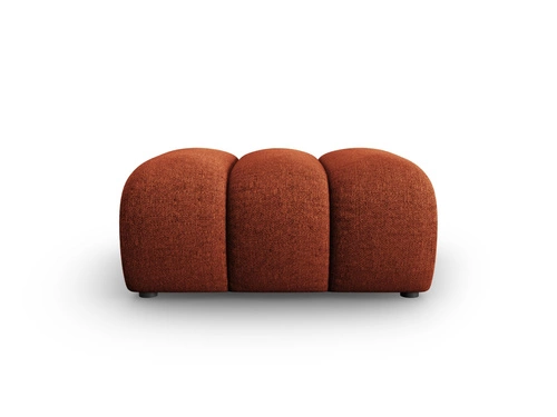 Taburet Lupine terakota chenille čtvercový do obýváku moderní měkký sedák glamour 87x90 cm