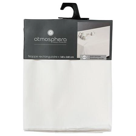 Bílý nešpinivý ubrus Atmosphera 240x140 cm obdélníkový do jídelny a obýváku