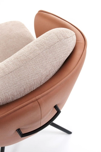 Otočná kancelářská židle Arleth béžová čalouněná s područkami moderní do obýváku Intesi