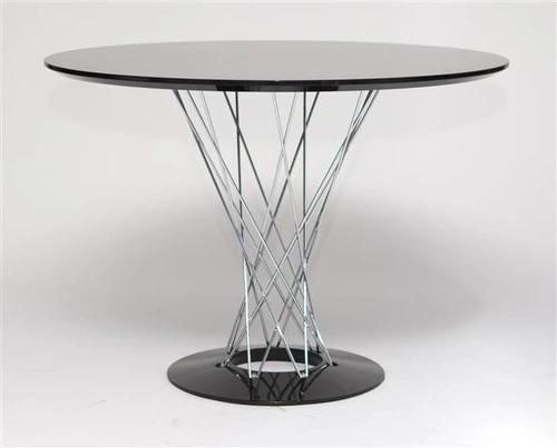 Moderní kulatý stůl Cyklon inspirovaný Cyclone černý do jídelny a kuchyně 100 cm