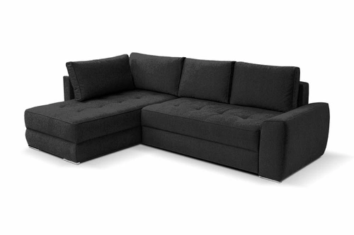 Moderní rohová sedačka s rozkladem a úložným prostorem do obýváku Rabis antracitová Intesi