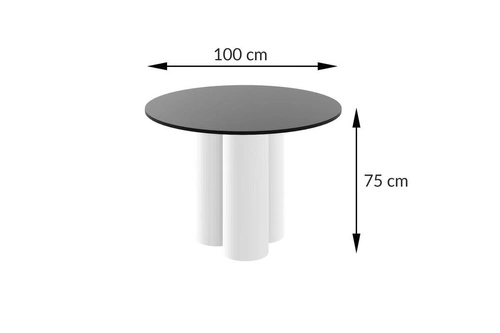 Jídelní kulatý stůl Garner moderní bílý mramor 100 cm