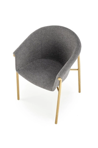 Čalouněná jídelní židle s područkami Mathilde šedá Intesi moderní skandinávský styl