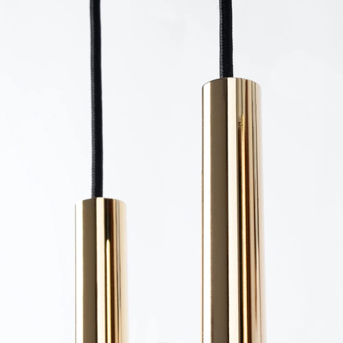 Moderní závěsné svítidlo Pastelo 3P zlatý lesk, nastavitelné nad jídelní stůl