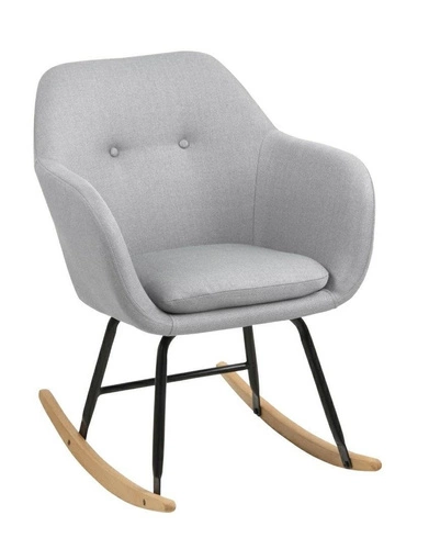 HOUPACÍ KŘESLO EMILIA šedé světlé