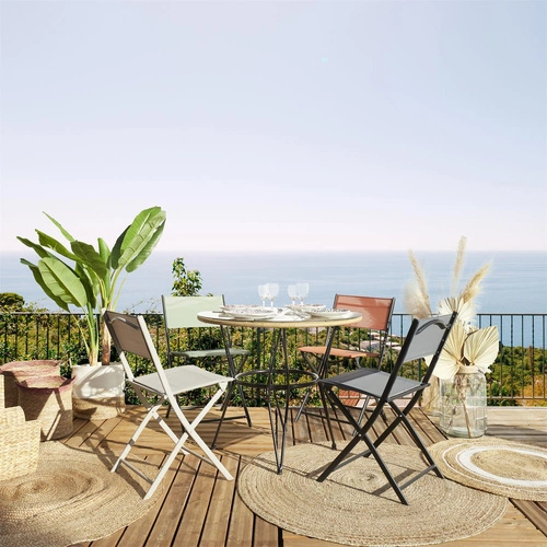 Skládací venkovní židle Elba béžová