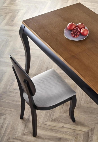 Rozkládací jídelní stůl Windsor 160–240 cm moderní dub s černými nohami Intesi