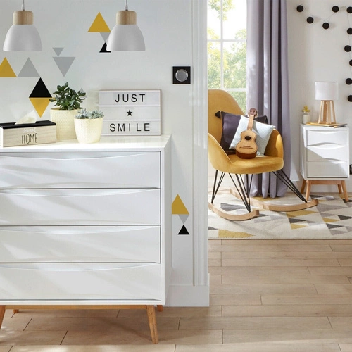 Závěsné svítidlo Desy bílá kov a dřevo do kuchyně a jídelny moderní nad stůl Atmosphera