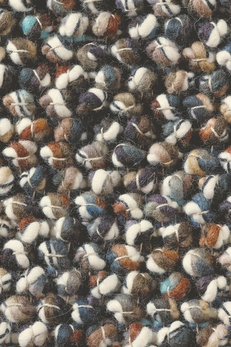 Vlněný koberec do obýváku Marble modrý 250x350 cm ručně tkaný retro snadno čistitelný