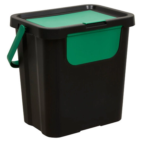 Sada 3 skládacích černých kuchyňských košů na tříděný odpad 24 l 