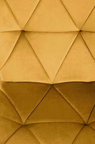 Čalouněná jídelní židle z hořčicového sametu Eve, moderní s černými nohami Intesi