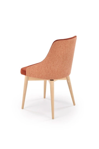 Jídelní židle Jurneya Intesi čalouněná otočná s područkami skořicová dřevěná