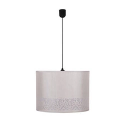 Závěsné svítidlo Arabesca černé s krémovým stínidlem do obýváku a ložnice, nastavitelné