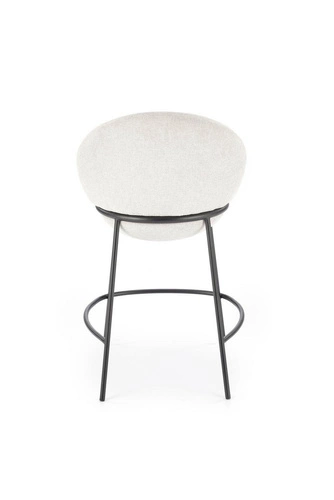 Barová židle Eggy béžová s područkami moderní čalouněná do kuchyně a jídelny 65 cm Intesi