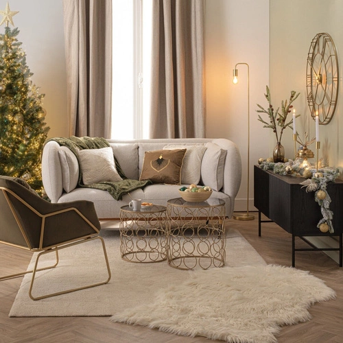 Moderní dvoumístná sametová pohovka s područkami v šedé barvě do obývacího pokoje Atmosphera Isée