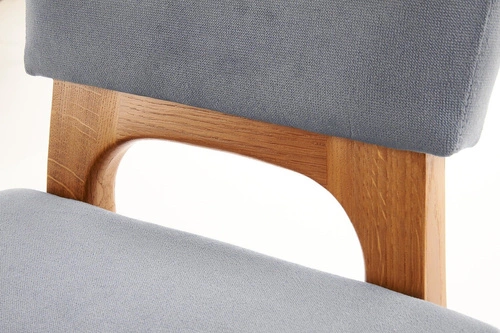 Jídelní židle Remi Intesi dřevěná čalouněná šedá skandinávský dub