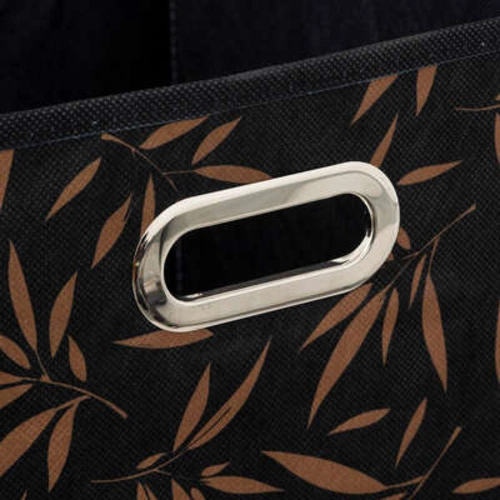 Textilní úložný box do regálu 31x31 s úchytem Casual černý skládací 5five simply smart