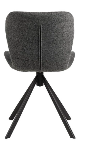 Otočná židle Batilda Actona čalouněná bouclé antracitová do jídelny a kanceláře moderní