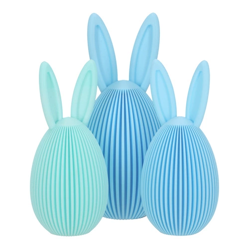 Intesi velikonoční figurka Velké modré vajíčko s oušky moderní dekorace na stůl nebo komodu