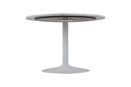 Kulatý bílý mramorový stůl do jídelny Tarifa Actona moderní glamour 110 cm