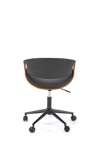 Ergonomická kancelářská židle Nadi černá ořechová otočná s područkami do kanceláře