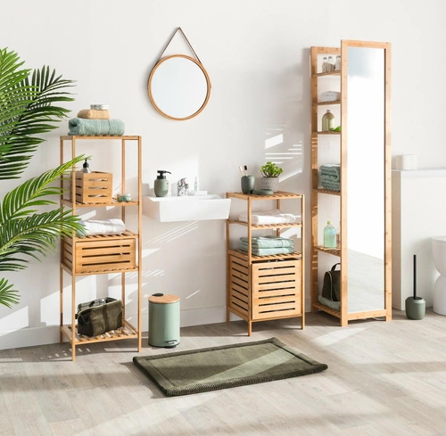 Koš/box 31x15 bambus přírodní