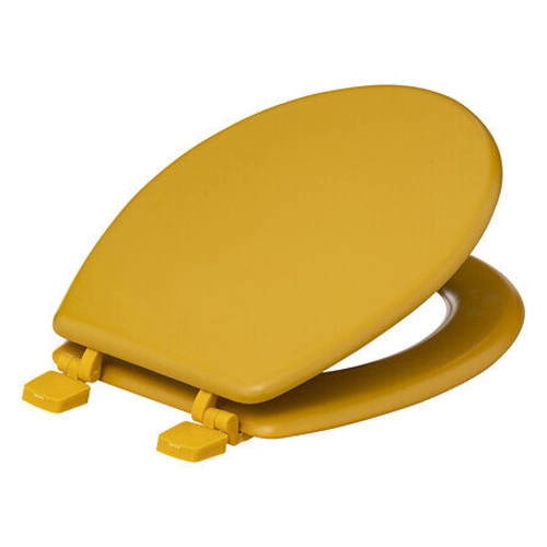 Moderní hořčicové WC sedátko Abby z duroplastu