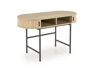 Psací stůl Bahli skandinávský moderní 120 cm přírodní s černými nohami Intesi
