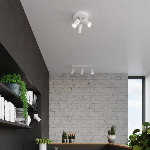 Stropní svítidlo RING 3P bílé moderní kovové do obýváku kuchyně i ložnice Sollux